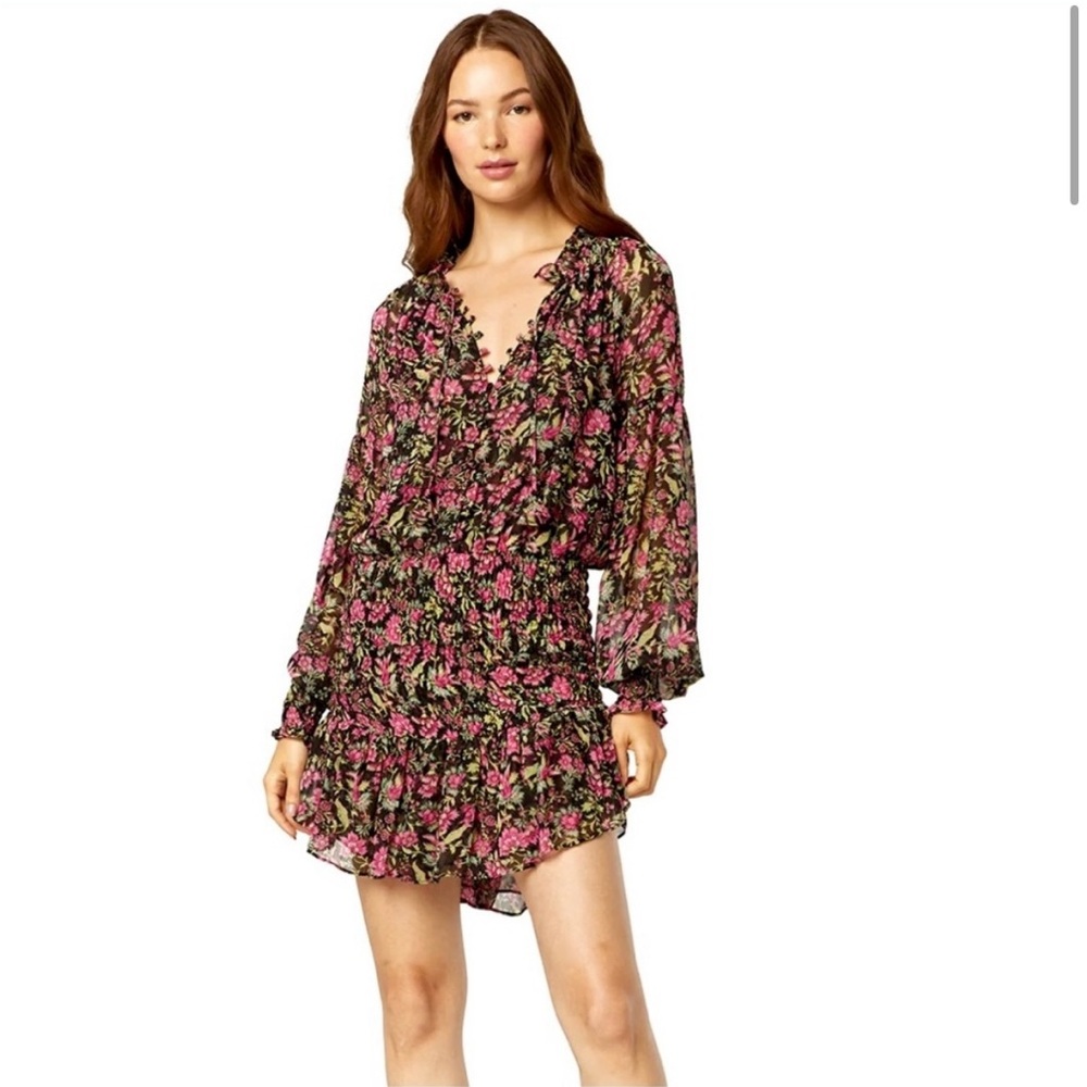 Misa Los Angeles Celina Dress in Flora Fuchsia Size Large-New without tags